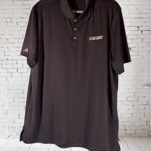 Adidas Golf Polo Shirt Mens XL Black Short Sleeve UPF 50 Solid Adult